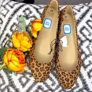 Leopard print slip ons Wide Width
